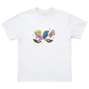 Unisex Retro 90s/00s Cartoon Girl   Oversized T-Shirt, Nostalgic Multitask Cartoon Graphic Casual Tee