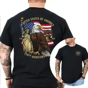 250 Years 1776–2026 T-Shirt, USA 250th Anniversary Birthday Tee, Eagle Liberty Bell Graphic Shirt, Semiquincentennial Patriotic Independence Day Tee, American Freedom Shirt