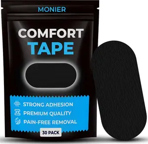 Tape (30 Pack) - Pain Free Removal, Hypoallergenic, Latex Free & Gentle On Skin - Skin Friendly Adhesive Cotton Tape