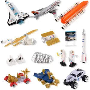 Diecast Space Shuttle Toy for Kids, Rocket Ship Pretend Play Toys, Astronaut Planet Exploration Space Station Play Set Science Toy for Kids Boys Girls Ages 3 4 5 6 7 8 9 Years Old Fun Gift