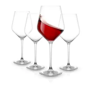 JoyJolt Set of 4 17oz Layla Crystal Red Wine Glasses JoyJolt Set of 4 17oz Layla Crystal Red Wine Glasses