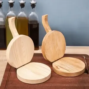 Solid Wood Dumpling Manual Dough Press, Handcrafted Wooden Dumpling Light Beige Mold, Suitable for Homemade Noodles, Steamed Buns, and Meat Pastries- Convenient and Quick Kitchen Tool