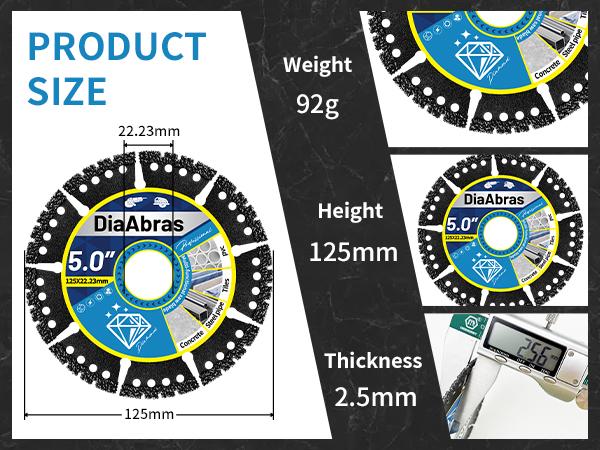 Angle grinder cutting blade iron cutting saw blade for metal alloy stainless steel angle iron rebar brazed diamond grinding wheel sharp durable fit for 4.5 inch grinder metalworking