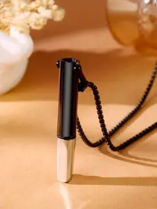 Breath Necklace Stainless Steel Detachable Anxiety Relief Pendant, Mindfulness Breathing, Stress Relief Jewelry, Unisex Gift