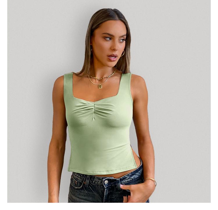 Trendy Queen Women Sleeveless Sexy Backless Going Out Crop Top Y2K Strappy Ruched Tank Top Summer Tight Slim Fit Cute Tops