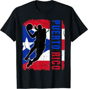 Puerto Rican Basketball Player Puerto Rico Flag Basketball T-Shirt - Briannawo Shop 4VHB0BJ642879