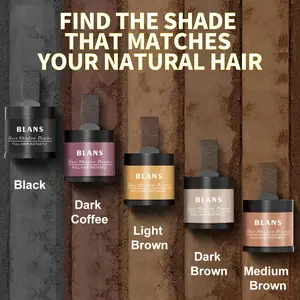 Blans Hairline Powder Bundle - Root Touch Up, Instant Coverage, Black, Dark Coffee, Brown Shades, Waterproof, Natural Ingredients, Bald Spot Concealer for Men & Women, Haircare