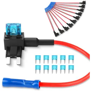 Fuse Holder Add-a-circuit Fuse TAP Adapter Mini ATM APM Blade Fuse Holder-10 Pack , 2 years Warranty