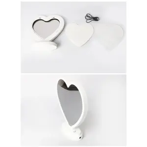 Sublimation Magic Mirror with LED Light  (circle, heart, rectangle)