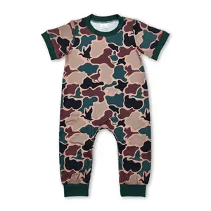 Camo Duck Print Short sleeve OnePieces boy  clothes