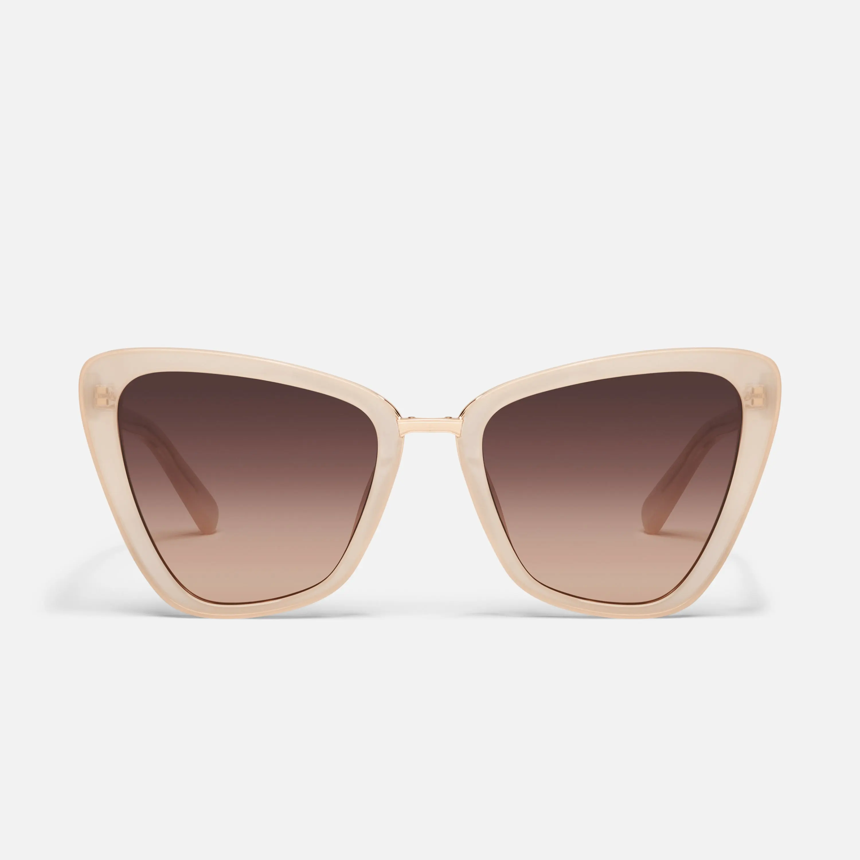 QUAY - ALL TALK Luxe Oversized Cat Eye Sunglasses with Exposed Custom Inner Core & Built in Universal Nose Pads