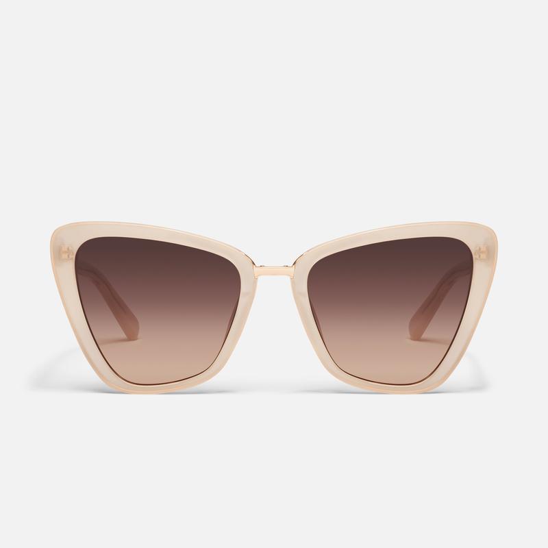 QUAY - ALL TALK Luxe Oversized Cat Eye Sunglasses with Exposed Custom Inner Core & Built in Universal Nose Pads