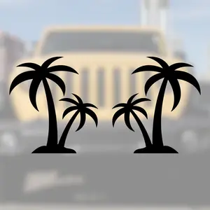 Palm Tree Silhouette - 2 Palms