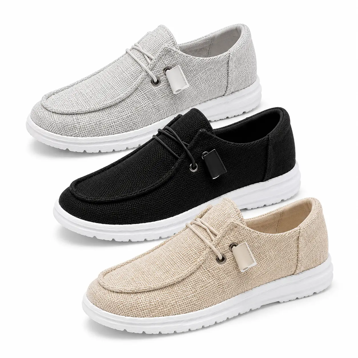 Women’s Casual Canvas Loafers Slip On Shoes Lightweight Walking Sneakers Comfortable Everyday Flats
