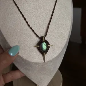 "Aurora Spikes"Labradorite MacrameHandmade necklace（ship from us）