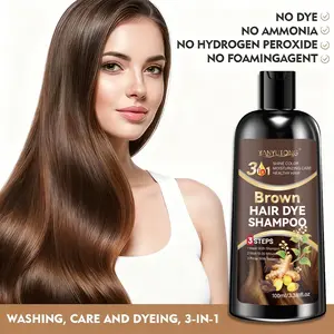 100ML Hair Dye Shampoo, 3-In-1 Hair Coloring & Conditioning, Gentle Herbal Extracts, Natural, Glossy Healthy Hair, Gentle Hair Care