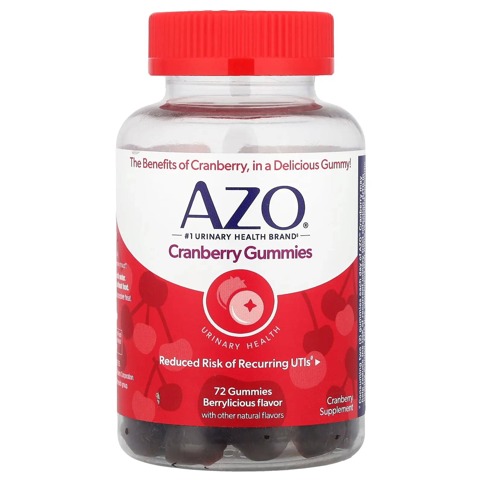 AZO Cranberry Gummies, Berrylicious, 72 Gummies (250 mg per Gummy)