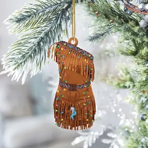Dress Native American - Unique Christmas Gift Decor Flat Acrylic Decoration Transparent Lightweight Ornament