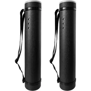 2Pack Expandable Poster Storage Tubes with Strap, Expand from 24.5" to 40", Waterproof Telescoping Tube for Blueprint Art Document Transport Carrying