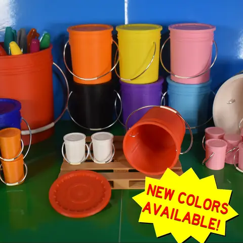 Mini Bucket with Lid  – Multiple Colors & Sizes