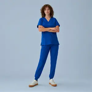 CozyFit Scrubs for Women Luna Vital Set - Clearance Limited Colors - Stretch V-Neck & Jogger Pants with 8 Pockets - Nurse Workwear