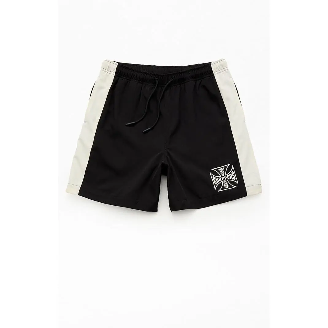 West Coast Choppers Men's Paneled Logo 6" Swim Trunks