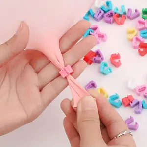 1pc pack of 100, balloon clip, balloon binding tool Balloon clip tie for sealing balloons Time accessories Party decoration, knot faster, save time birthday wedding arrangement colorful balloon sealing clip