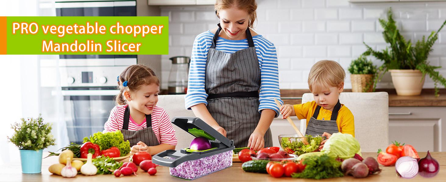 Multifunctional Vegetable Chopper with Blades 16 in 1 ,vegetable dicer, 1 Set Manual Cutter with large container, razor sharp blade  Kitchen Gadgets, Kitchen Accessories,,kitchen chopper,instrumentos de cocina.colander basket slicer