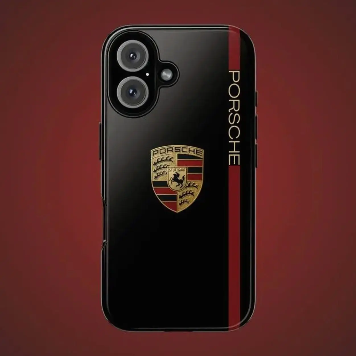 Porsche Car Themed Phone Case Premium Matte Texture, Protection, Shockproof, Anti-Drop, Anti-Fingerprint For IPhone 17-12, Pro Max, Pro Plus, and Samsung S25-22 Protection Safety