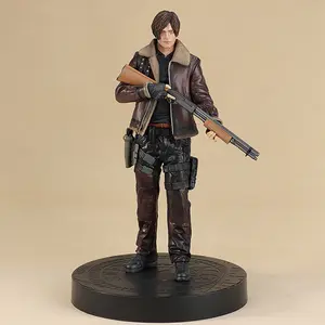 Resident Evil Leon S. Kennedy PVC Action Figure 33cm Biohazard Game Leather Leon Anime Figure Model Toys Collection Doll Gift