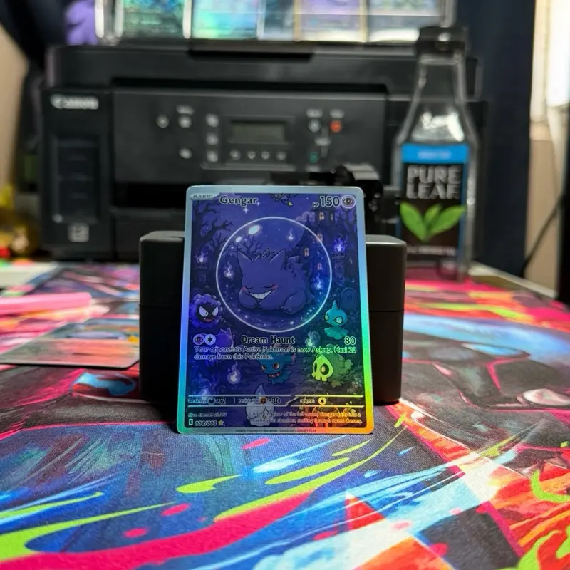 Bubble Gengar Fan Art Card | Custom Holographic Collectible