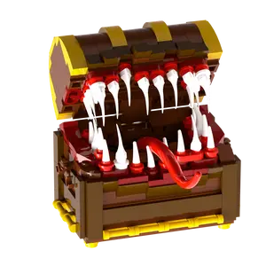 BUILDIFY Treasure Chest Monster Model Building Block Set Compatible with Lego Perfect for Older Kids Assembly -  Highly Inspired by Video Game Treasure Chest Monster Design - China Made
