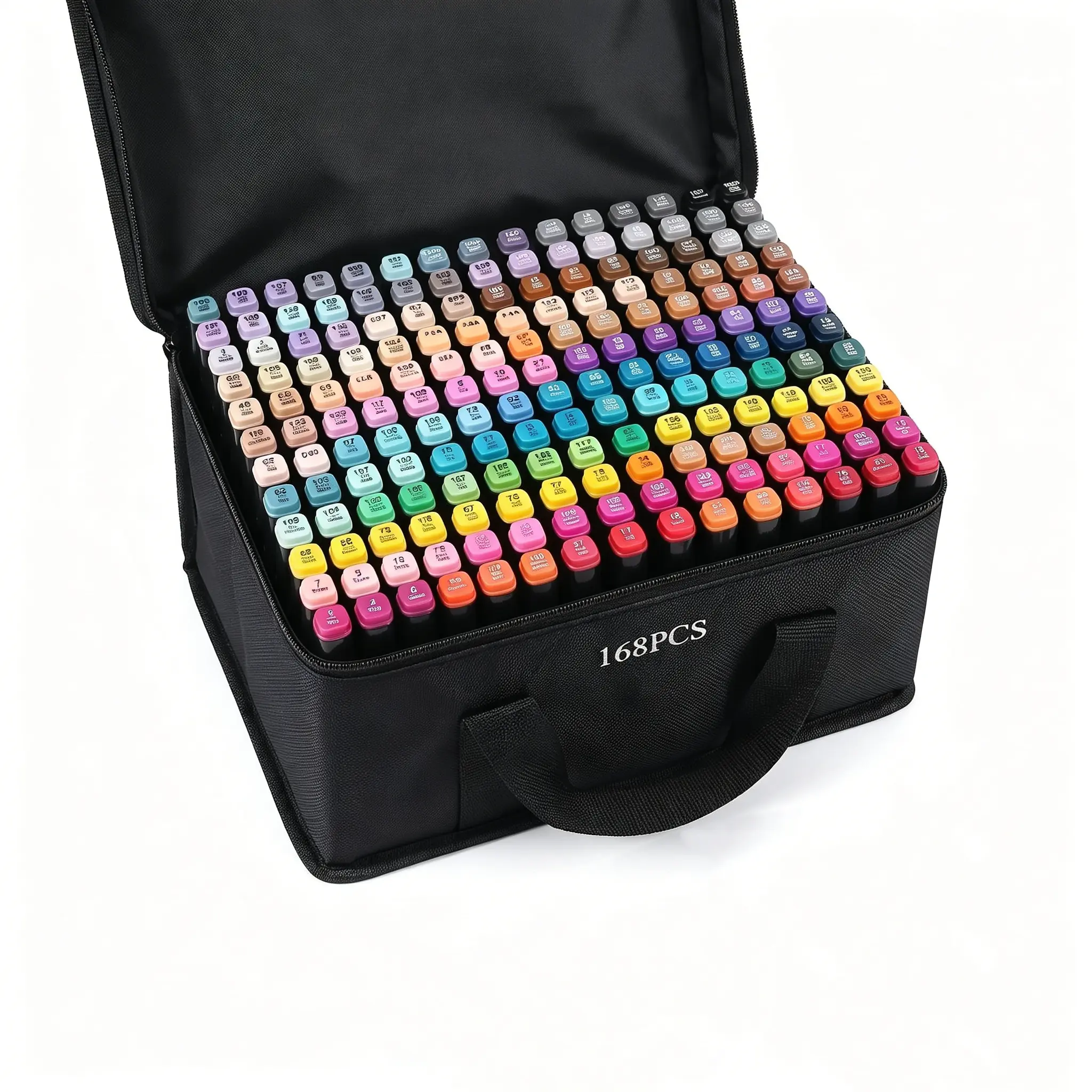 summer vibes Dual Tip Alcohol Markers Set 120 Color, 168 Color ,262 Color, Professional Quality Dual Head Design for Artists Adult Coloring Illustration Portable Storage Case Art Supplies Drawing Tool Brush
