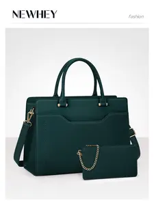 Women's 15.6 Inch Laptop Tote Bag, Waterproof Leather Computer Briefcase, Business Office Bag, Large Handbag for Travel, College, Teacher