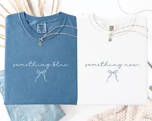 Comfort Colors Bridesmaid T-Shirt, Custom Bridal Party Shirt, Getting Ready Outfit, Personalized Maid of Honor Tee, Bridesmaid Proposal Gift, Cute Bow Tee