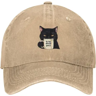 Casquette Baseball Humour 2025 "Is He Dead Yet" - Unisexe, Polyester, Citation Sarcastique, Décontractée