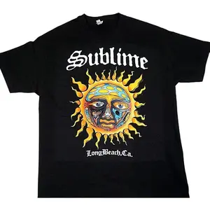 Vintage Sublime Band T-shirt, Oversized Aesthetic Boho Graphic Tshirt Tees Menswear Top Shortsleeve Streetwear Tee Underwear Crewneck Tropical Casual-DK.X