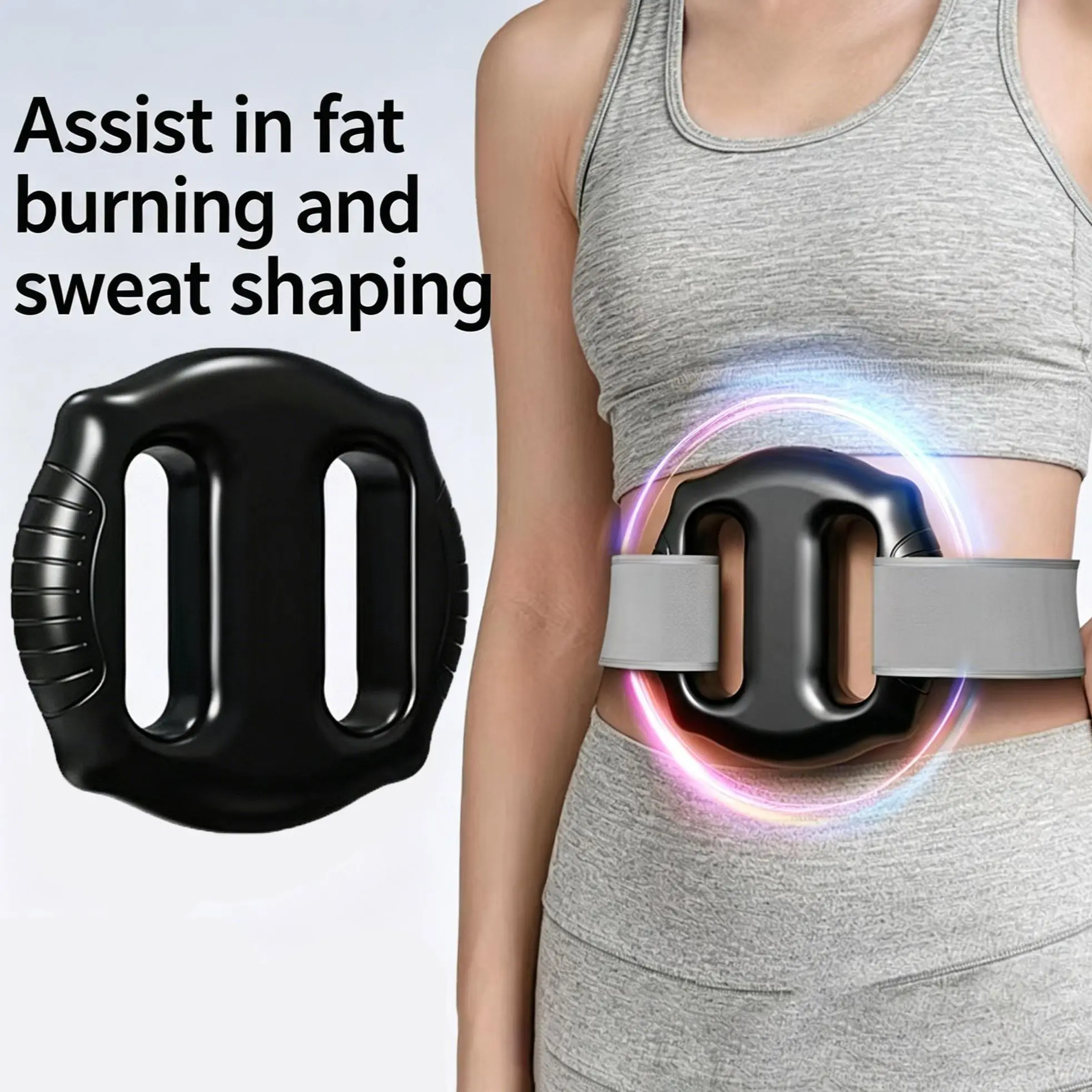 Fascia Ring Vibrating Belt Rechargeable Portable Massager for Whole Body, Turbo-Vibe Technology, Adjustable Strap Massage Machine for Waist, Back, Abs, Legs and Arms, Perfect Gift for Men and Women