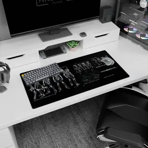 [SALE UP TO 30%]Evangelion - Anime Desk Mat - Eva Unit-01 Blueprint, Mouse Pad for Anime Fan, Gaming Desk Accessories, Large Computer Pad, Desk Decor
