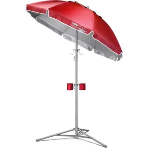 Portable Sun Shade Umbrella, Lightweight Adjustable Instant Sun Protection - Red