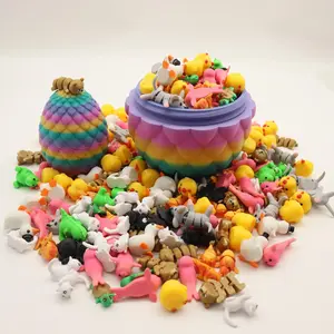 100pcs/20pcs 3D Printed Colorful Animal Kingdom Models, Unique Animal Decorations, Room Decoration, Garden Ornaments, Aquarium Accessories, High Quantity