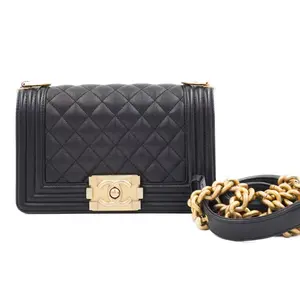 Pre-owned CHANEL Caviar Leather Crossbody Bags Le Boy Crossbody Bag Small Black JM JM201