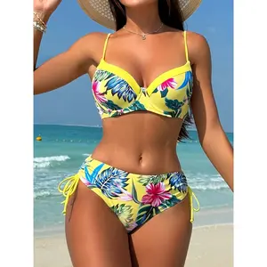 Tropical Floral Bikini Swimsuit swimsuits 2 piece