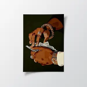 Counting Money Poster, Black Art