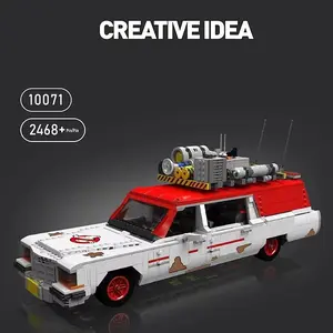 2468pcs Ghostbusters Technical Movie Vehicle Set Building Blocks- Ghost Hunter Bus & Sports Super Speed Racing Car Toy for Kids