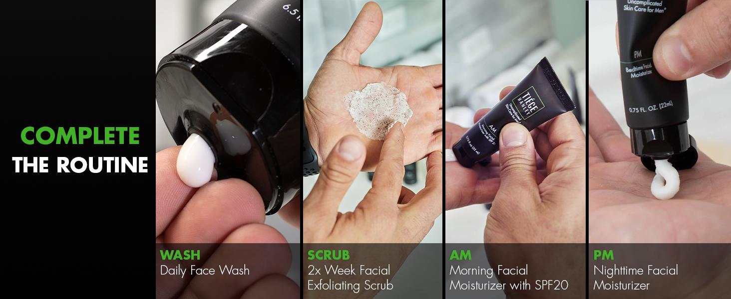 Tiege Hanley PM Night Cream - Peptides + Niacinamide + Hyaluronic Acid - Overnight Moisturizer for Wrinkles