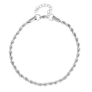 Stately Steel Rope Chain Ankle Bracelet