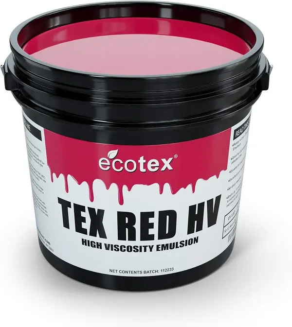 Ecotex® Textile Red High Viscosity Screen Printing Emulsion