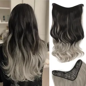 【Flash Sale】HMD Clip in Synthetic Hair Extensions Long Wavy Thick Hairpieces Fiber Double Weft Natural Hair Extensions for Women