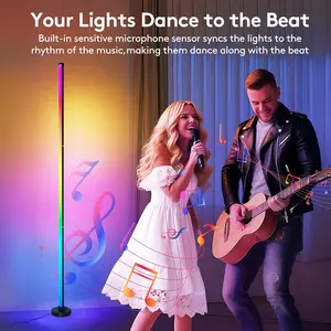 Smart LED Floor Lamp, RGBICB Ambient Light, Modern Minimalist Backlight, Dual Control via APP/Remote Control | Home/Office Lighting, Bedside Decor, Gaming/Study Decoration, Holiday/Birthday Gift, Halloween/Christmas Decoration